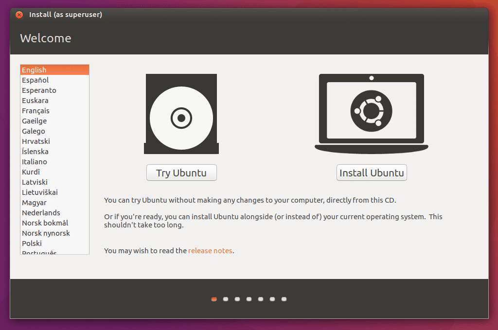 Try or Install Ubuntu