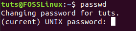 Change Current Password