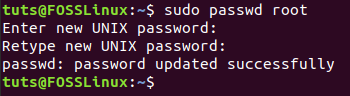 Change Password For Root Account