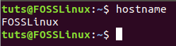 Display Current Hostname