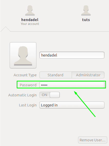 Double Click on The Password Field