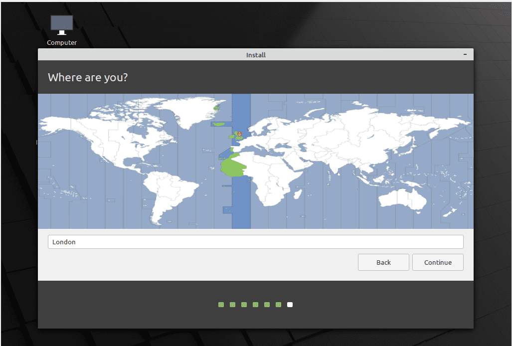 Linux Mint Installation Set Time Zone