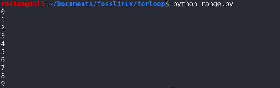 Python range function with for loop