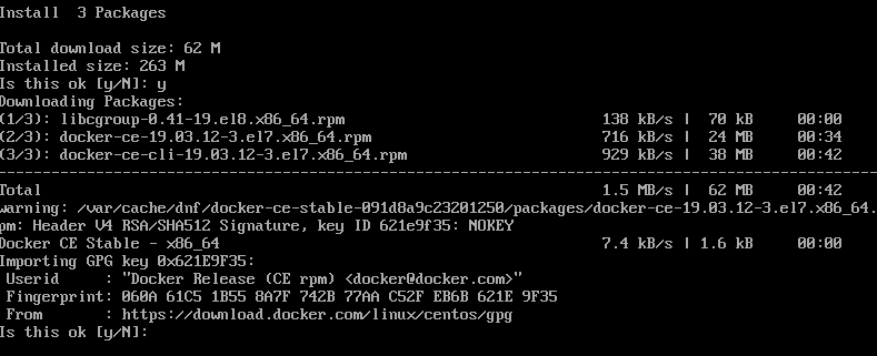 accepting docker gpg key