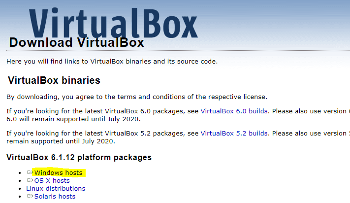 Download VirtualBox for Windows
