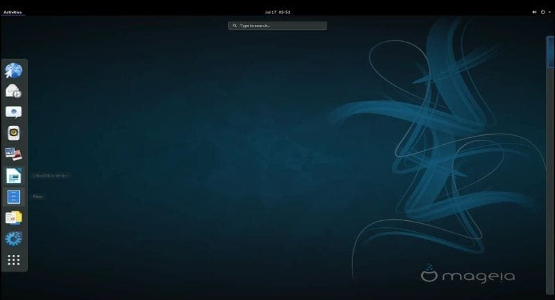 GNOME running on Mageia