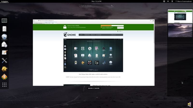 GNOME Running on Arch Linux