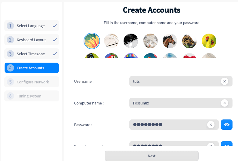 Create User Account