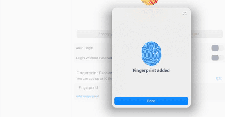 Deepin 20 fingerprint