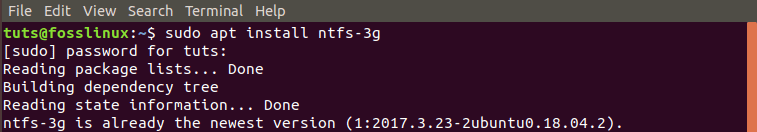 Install ntfs-3g