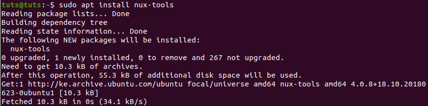 Install nux-tools