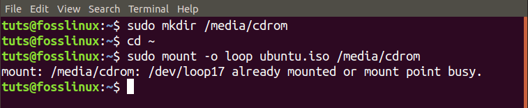 Mount Ubuntu ISO