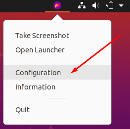 Open Flameshot Configurations