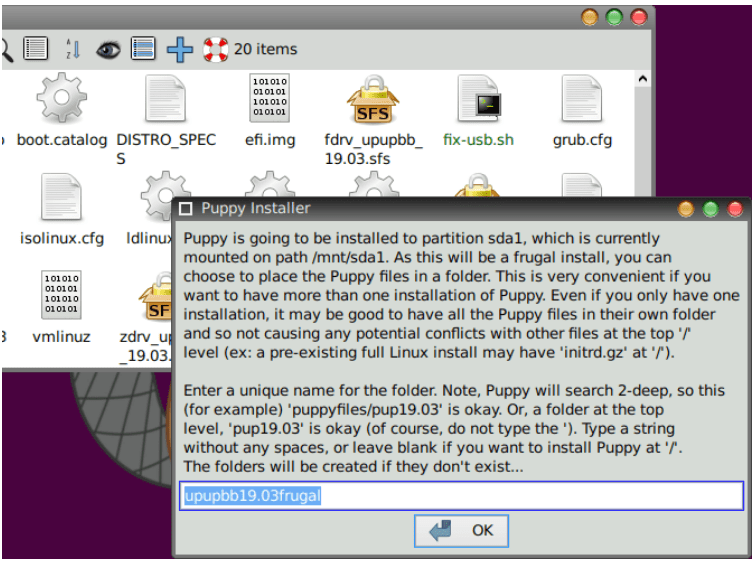 Puppy Linux Installer Launcher