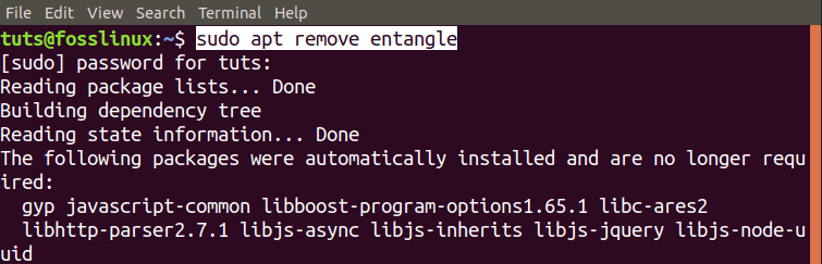 Remove Entangle on Ubuntu