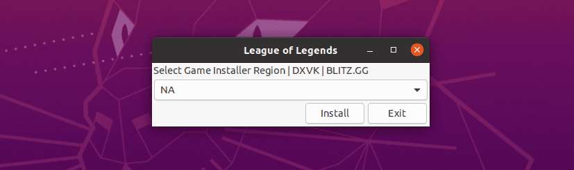 Select Game Installer region