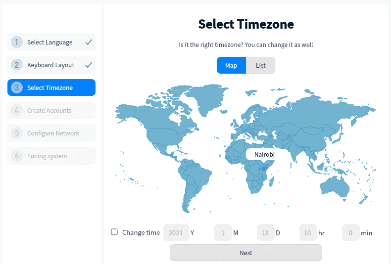 Select Timezone