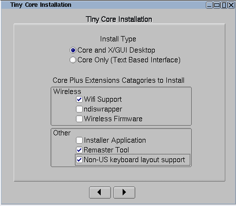 Tiny Core Linux CorePlus Additional App Extensions