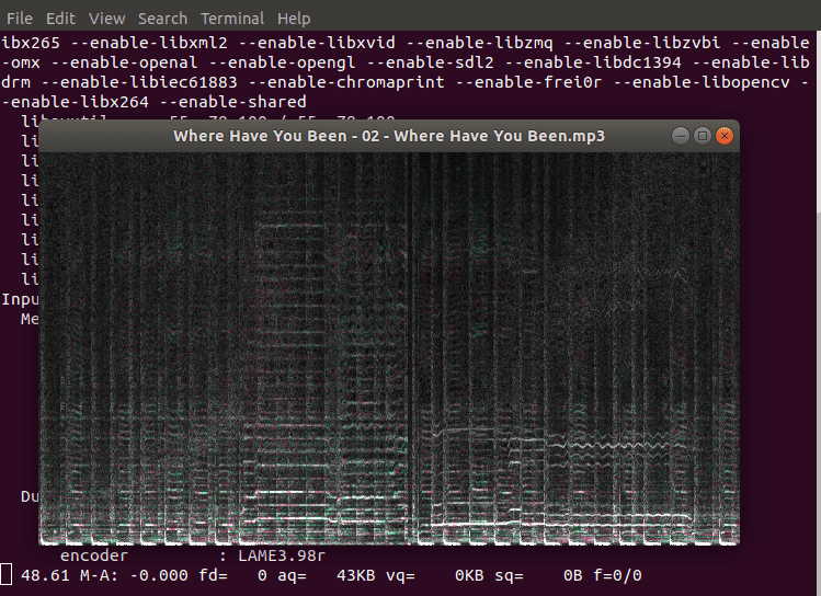 ffplay spectrum window