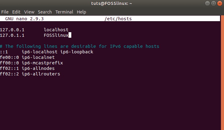 Linux host file structure
