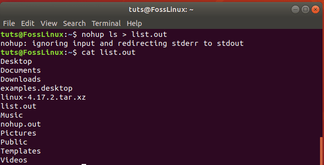 nohup custom output file