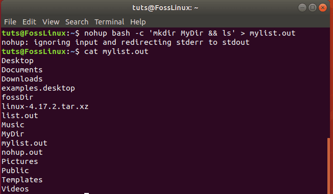 nohup running multiple commands