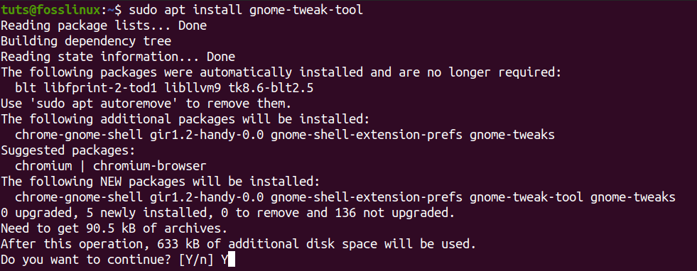 Install Gnome Tweaks