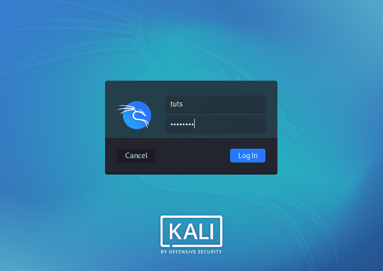 Login Kali Linux