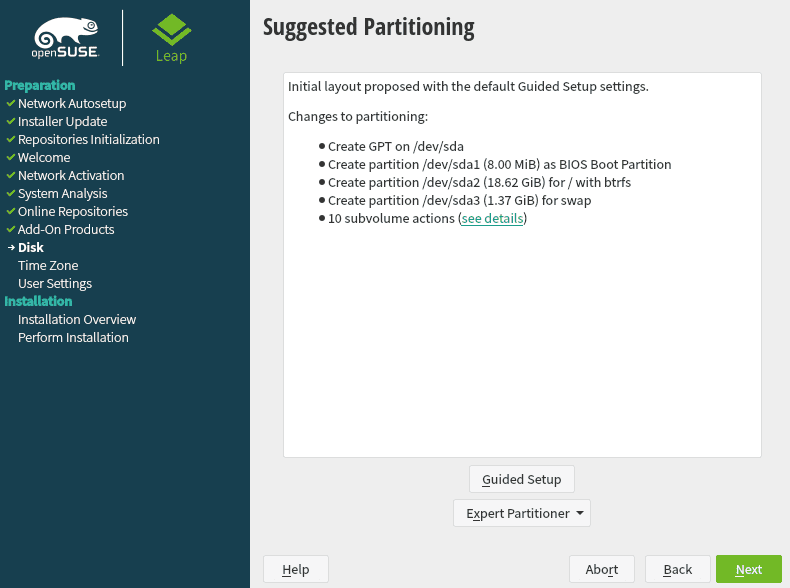 Partition Disks