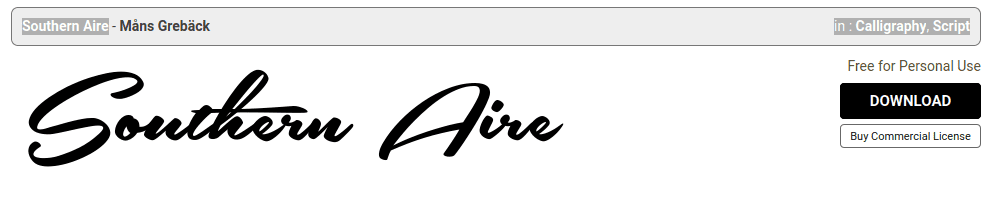 Southern Aire font