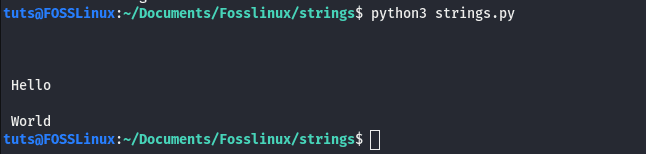 escape characters in strings