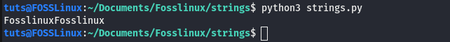 repetition of strings