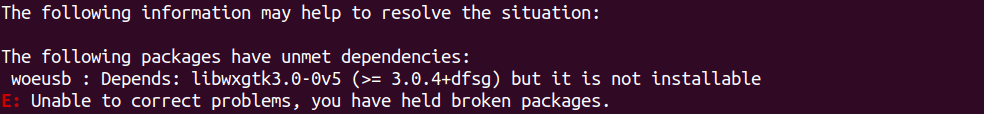 Broken package error