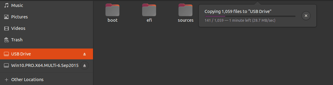 Copy Files to USB