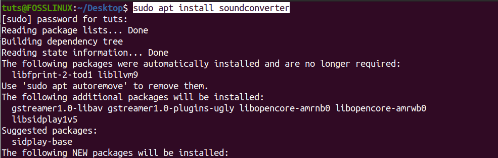 Install Sound Converter