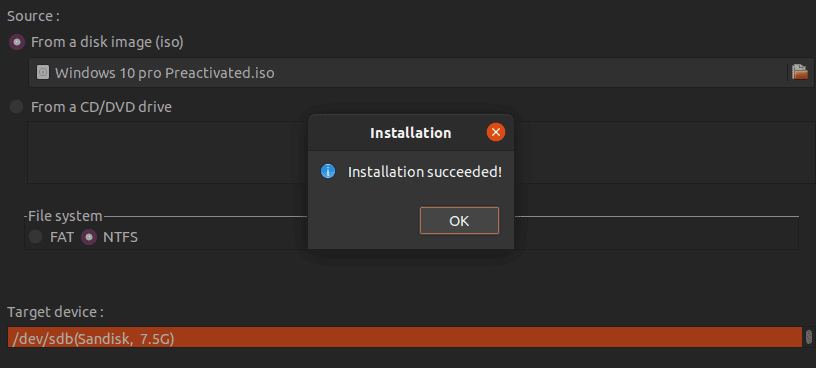 Installation Success