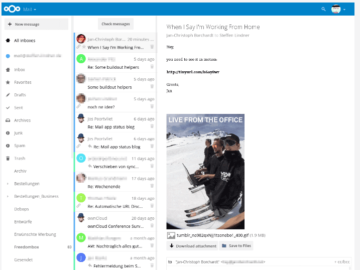 Nextcloud email Service