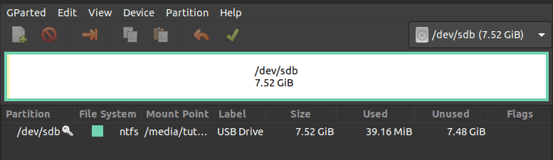 Select USB drive