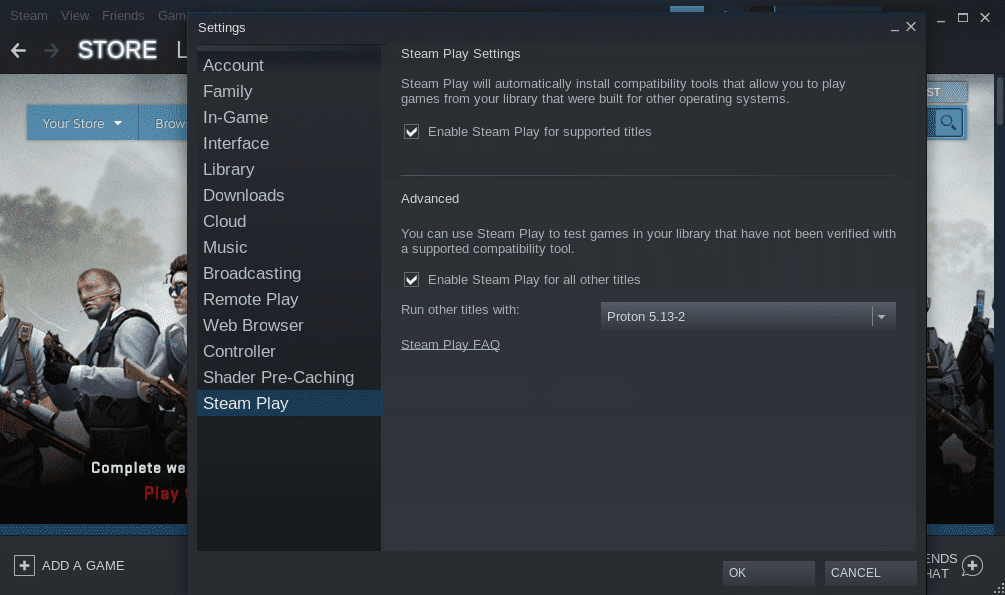 Enable Steam Play