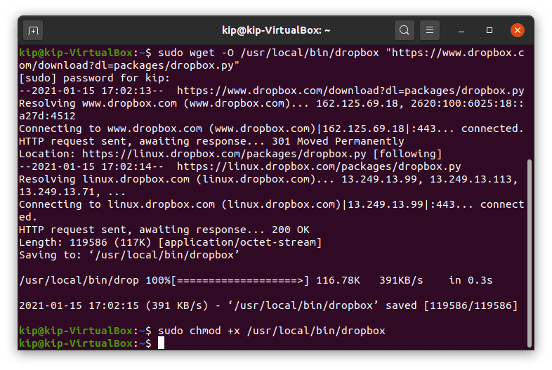 Managing Command-line headless Dropbox using Python Script