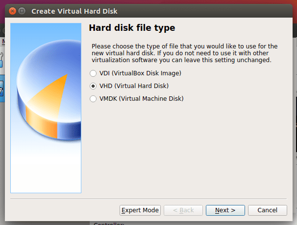 VirtualBox Hard disk file type