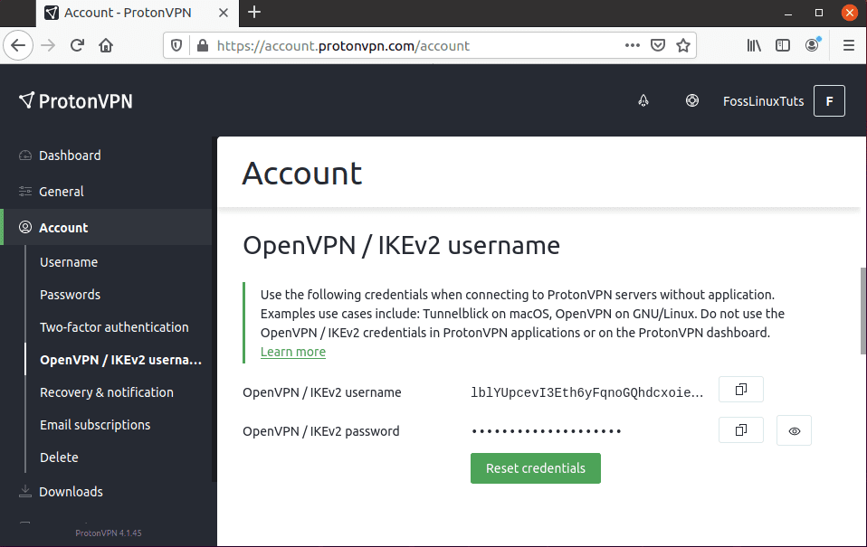 0. Your OpenVPN username and password