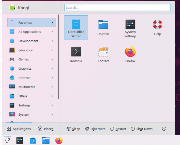 KDE Plasma 5.21 New Application Launcher