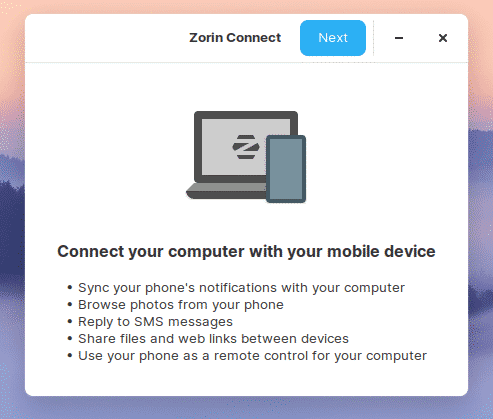 Zorin Connect Application