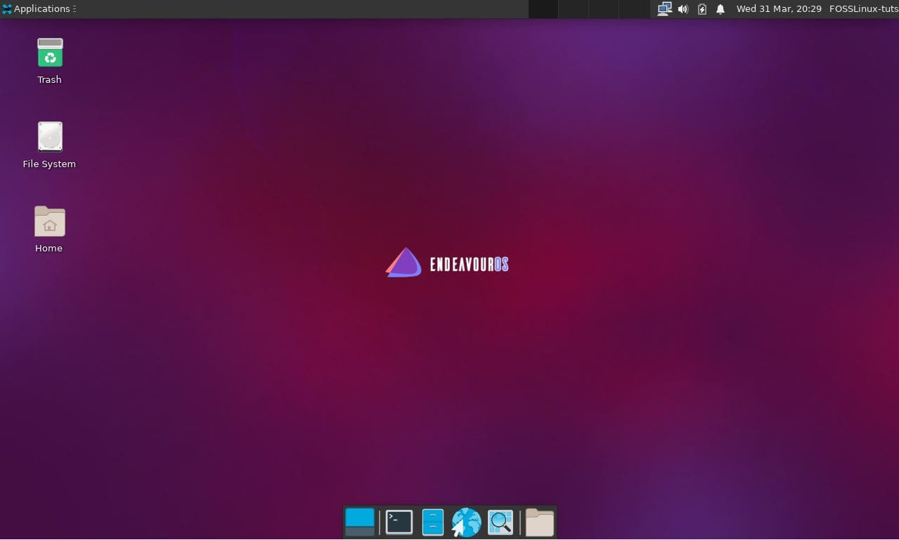 EndeavourOS desktop