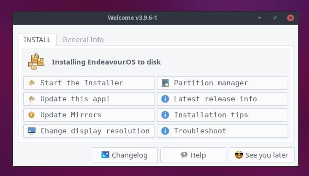 EndeavourOS Calamares Installer