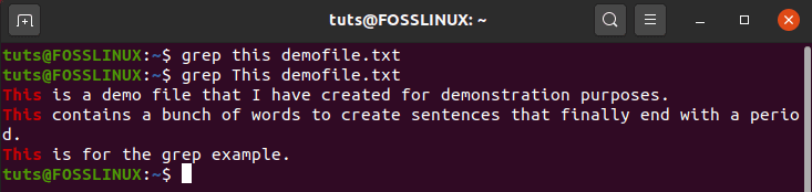 2. grep is case-sensitive