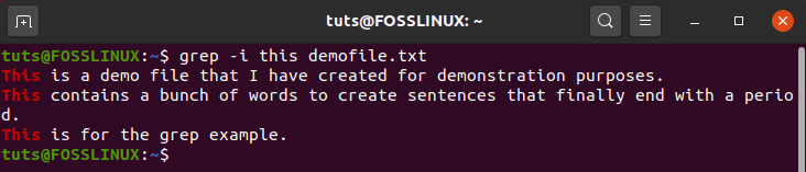 3. how to ignore case in grep command