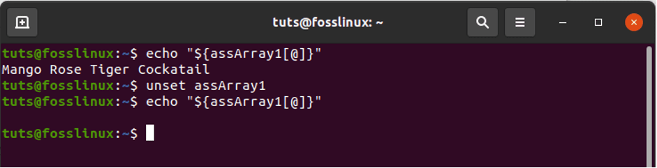 How to remove an associative array
