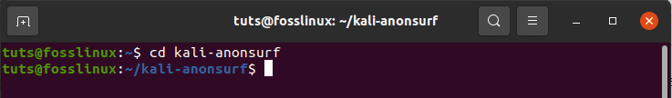 cd kali-anonsurf